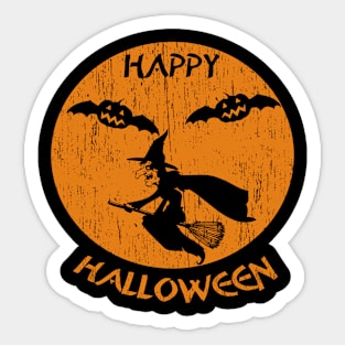 Happy Halloween Witch Sticker